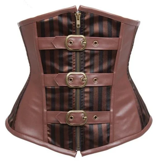 corset with plunging curls-Rili Steampunk Underbust Corset