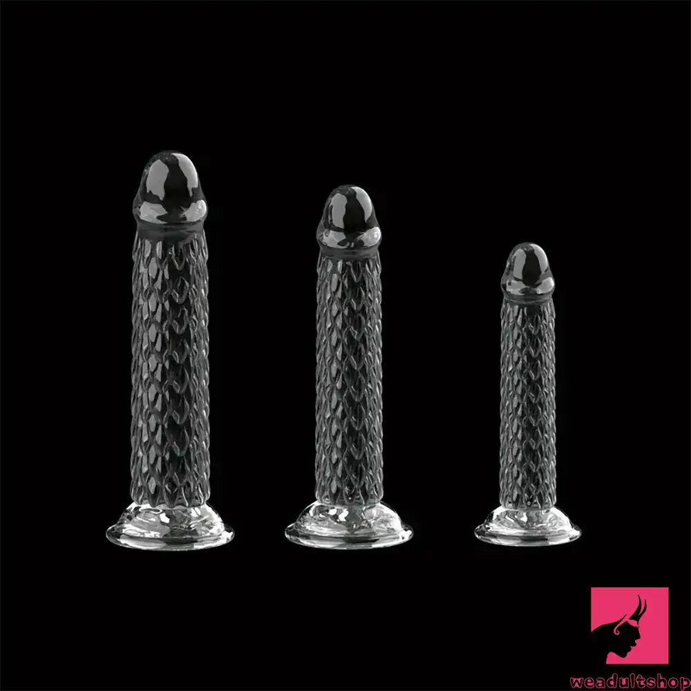 Mussel-smooth dildo-6.3in 7.48in 8.27in Real Lifelike Dragon Clear Silicone Soft Male Dildo