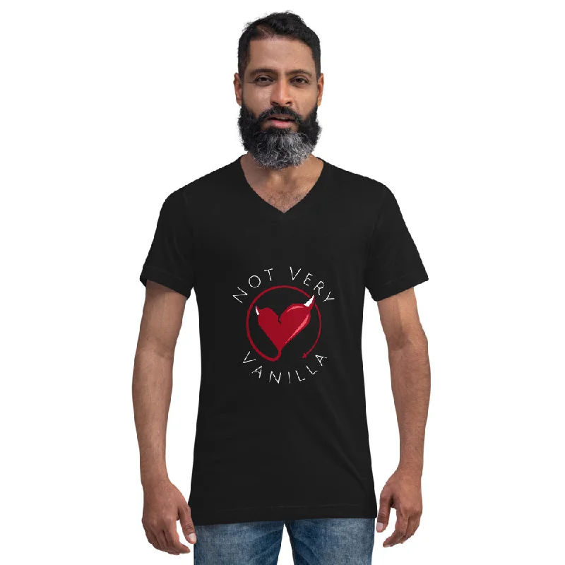 Unisex Short Sleeve V-Neck T-Shirt - Love, Sex and Handcuffs