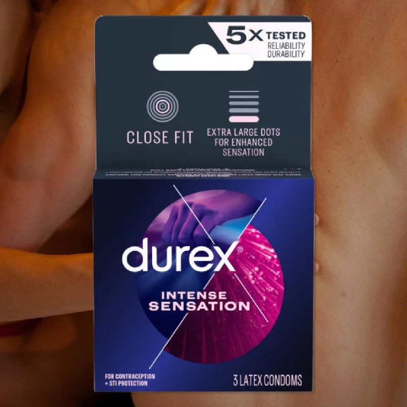 vibrating anal beads for beginners with smooth design-Durex Intense Sensation Dotted Condoms