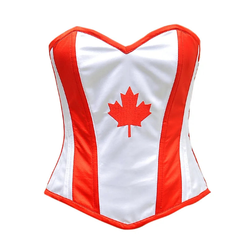 corset with asymmetrical links-Dijk Canada Flag Corset