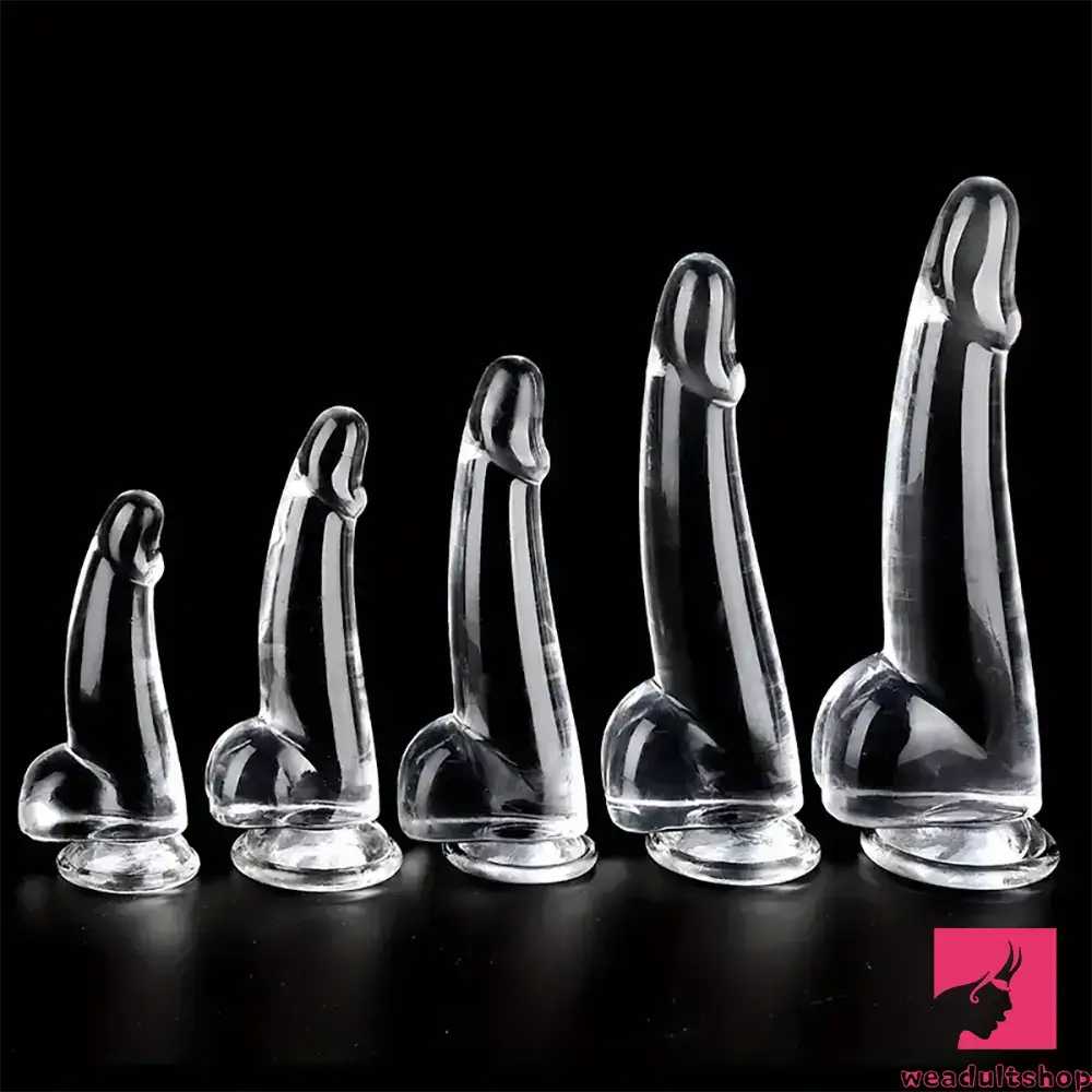 Plum-dark dildo-5.9in 7.08in 8.07in 9.64in 10.82in Crystal Clear Dildo For Adults