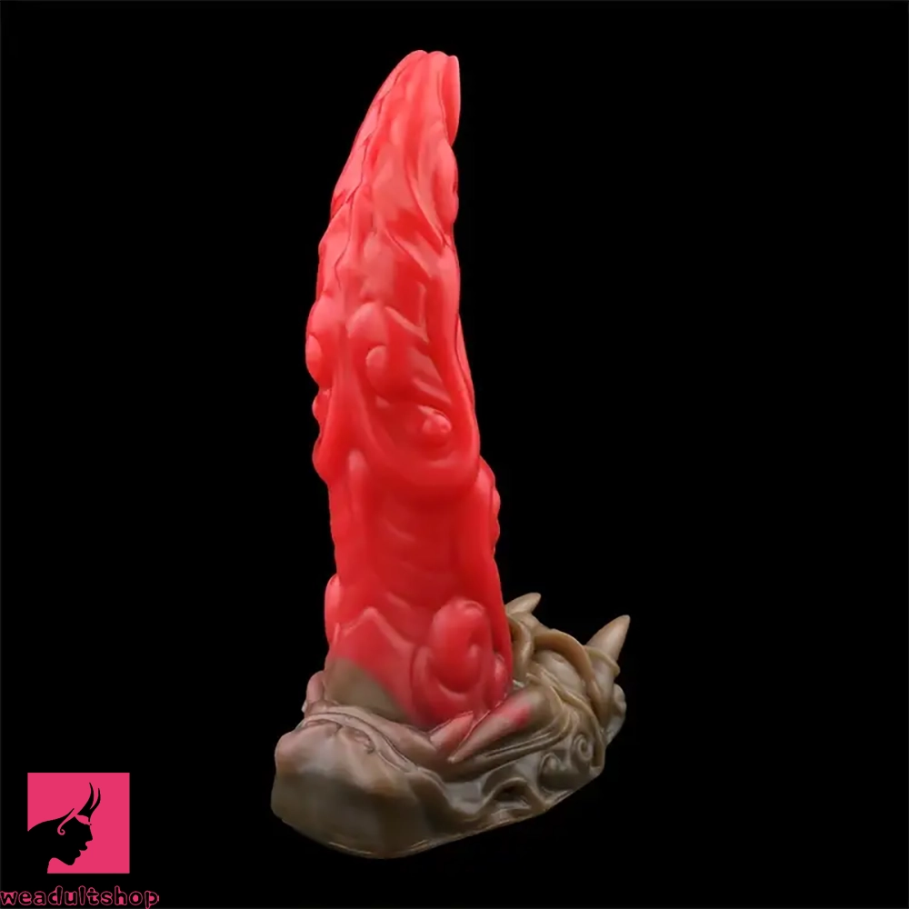 Loganberry-red dildo-4.72in 6.06in 7.08in 8.42in 9.8in Dragon Silicone Women Cock Dildo