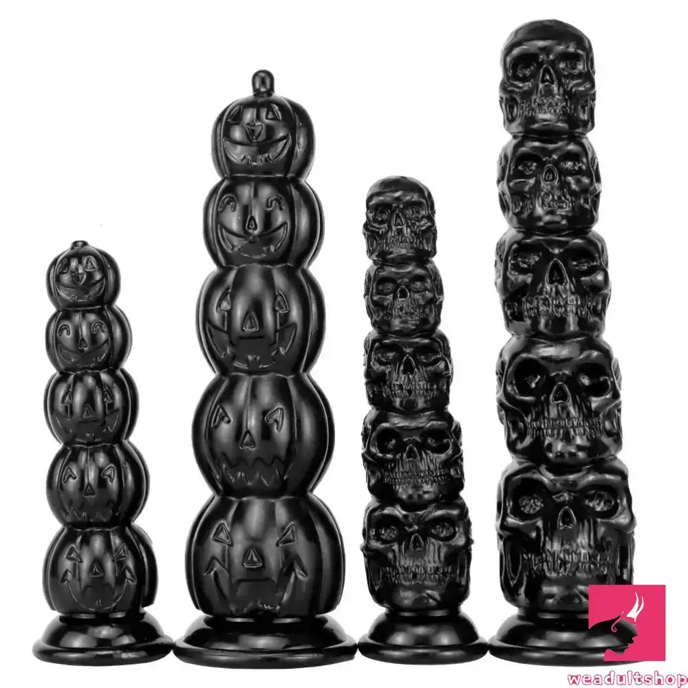 Dragonfruit-bold dildo-8.668in 11.86in 7.87in 11.02in Pumpkin Skull Fantasy Big Black Dildo