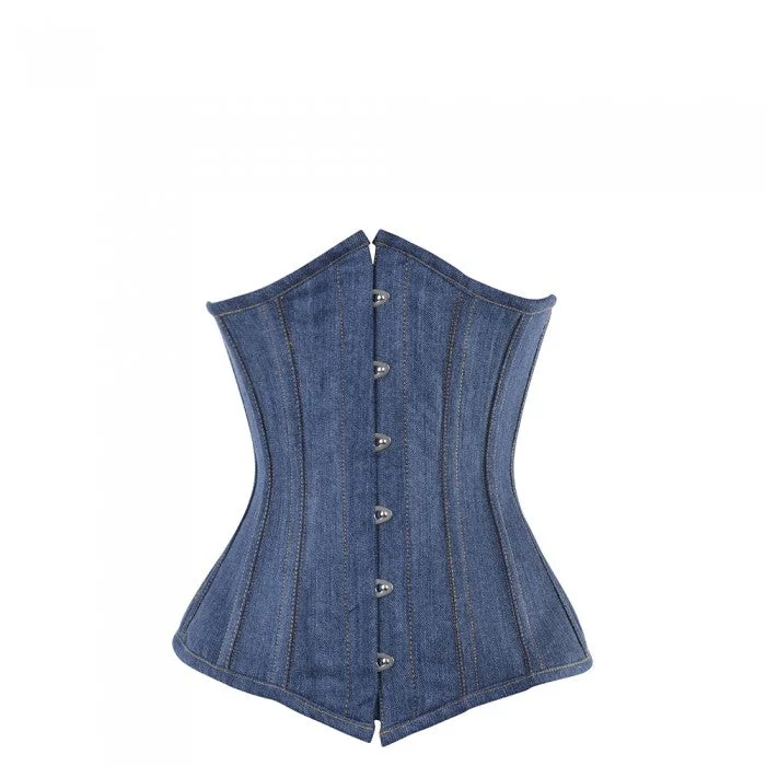 corset with floral curls-Cantwell Denim Underbust Corset