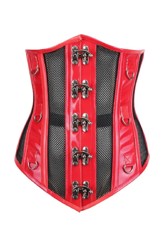 corset for steampunk loops-Piersen Underbust Mesh Corset