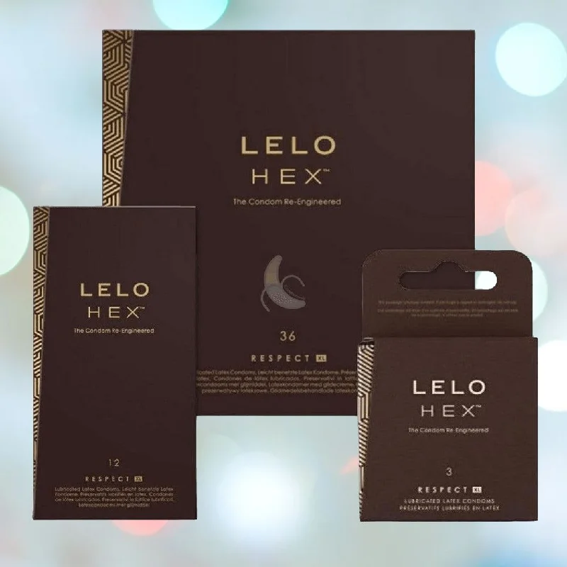 rechargeable vibrating dildo for intense stimulation-Lelo Hex 'Respect' XL Condoms