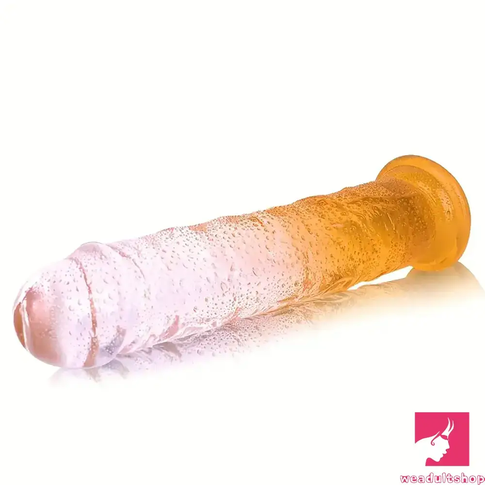 Reef-safe dildo-6.29in 7in 7.67in 8.46in Clear Crystal Real Cock Dildo For G-Spot Clit