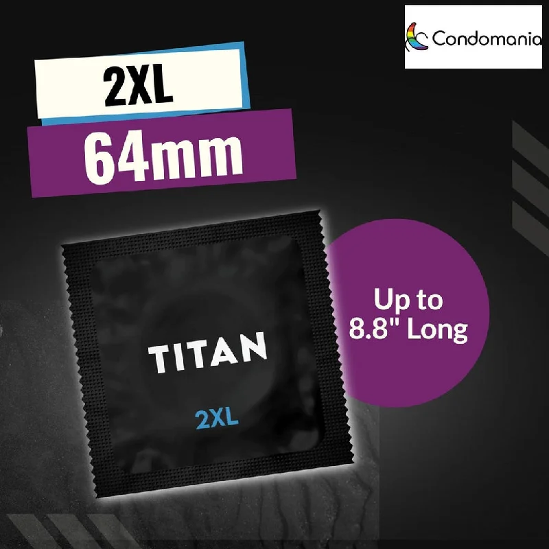 vibrating dildo for deep penetration-Titan 2XL Large Lubricated Condoms