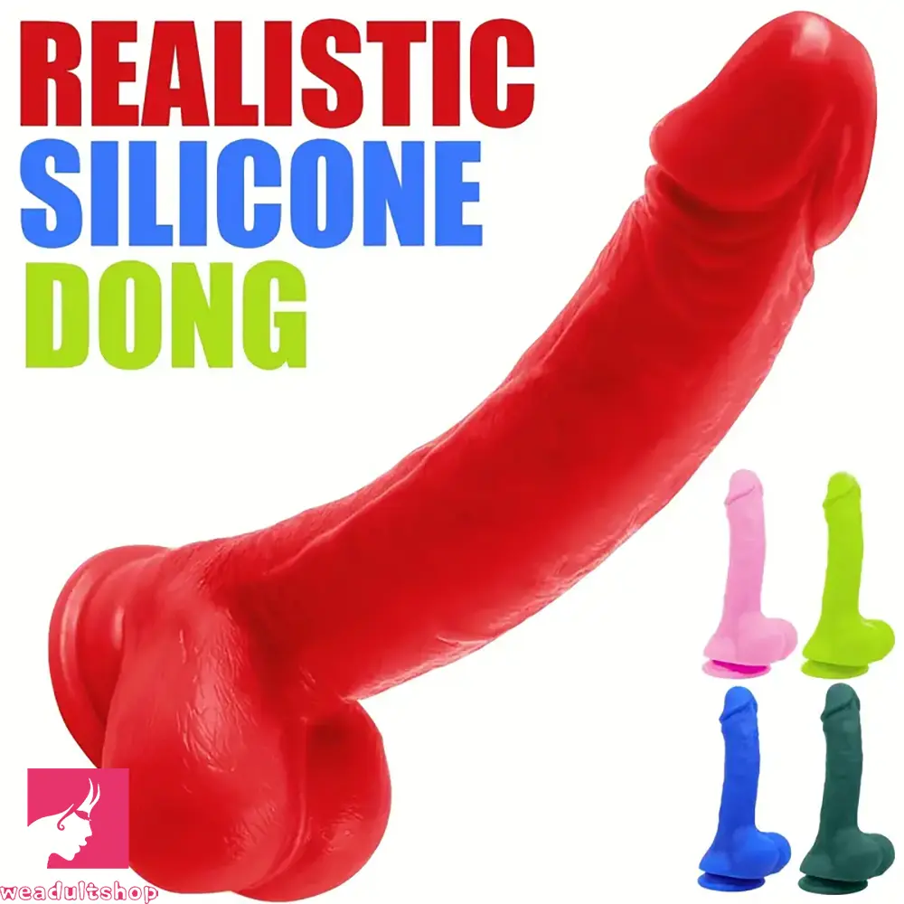 Triggerfish-bold dildo-8.07in Real Lifelike Veins Texture Big Silicone Soft Female Dildo