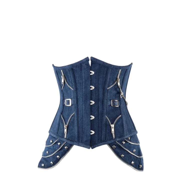 corset with scalloped curls-Baldwin Denim Underbust Corset