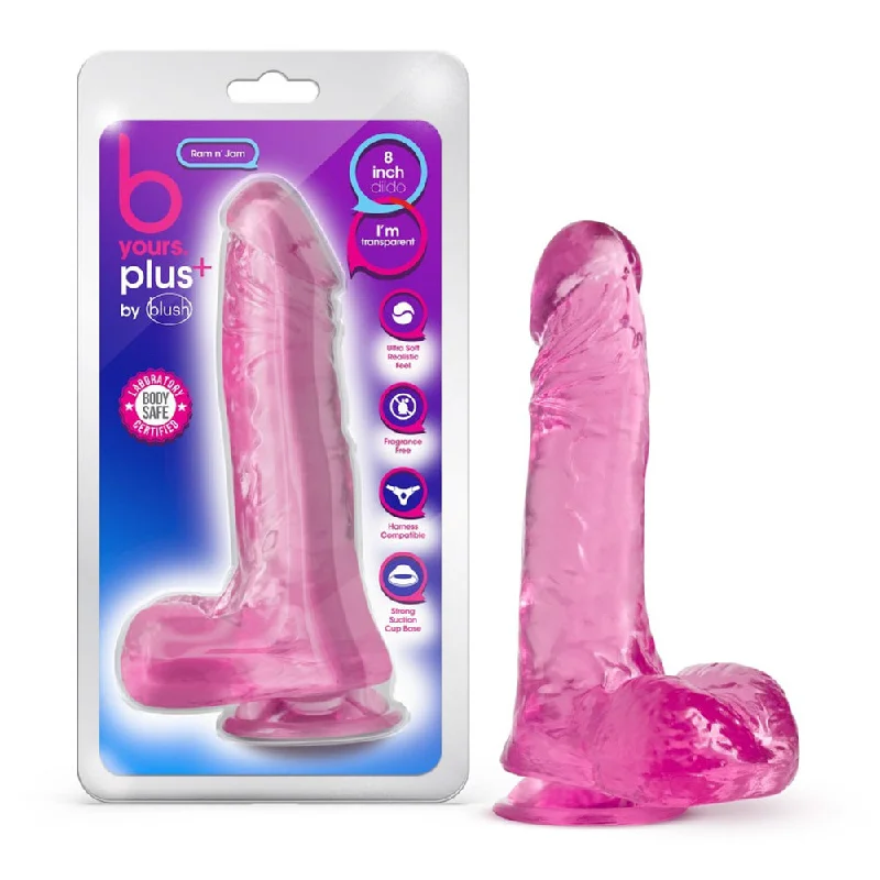 rechargeable vibrating anal beads for intense play-B Yours Plus Ram N' Jam Pink