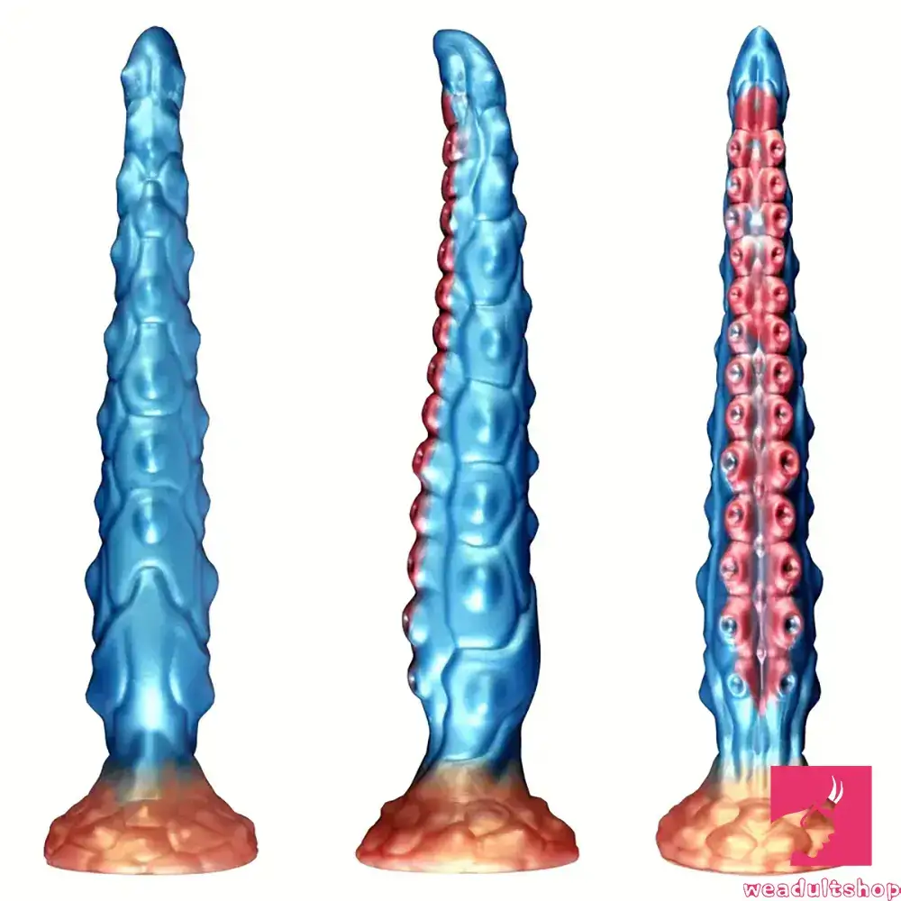 Clementine-small dildo-13.7in Big Long Real Tentacle Silicone Soft Dildo Penis Clit Expander