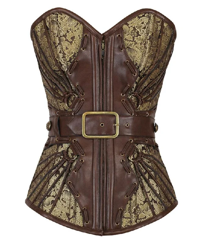 corset for steampunk bows-Baker Gold Steampunk Buckle Corset