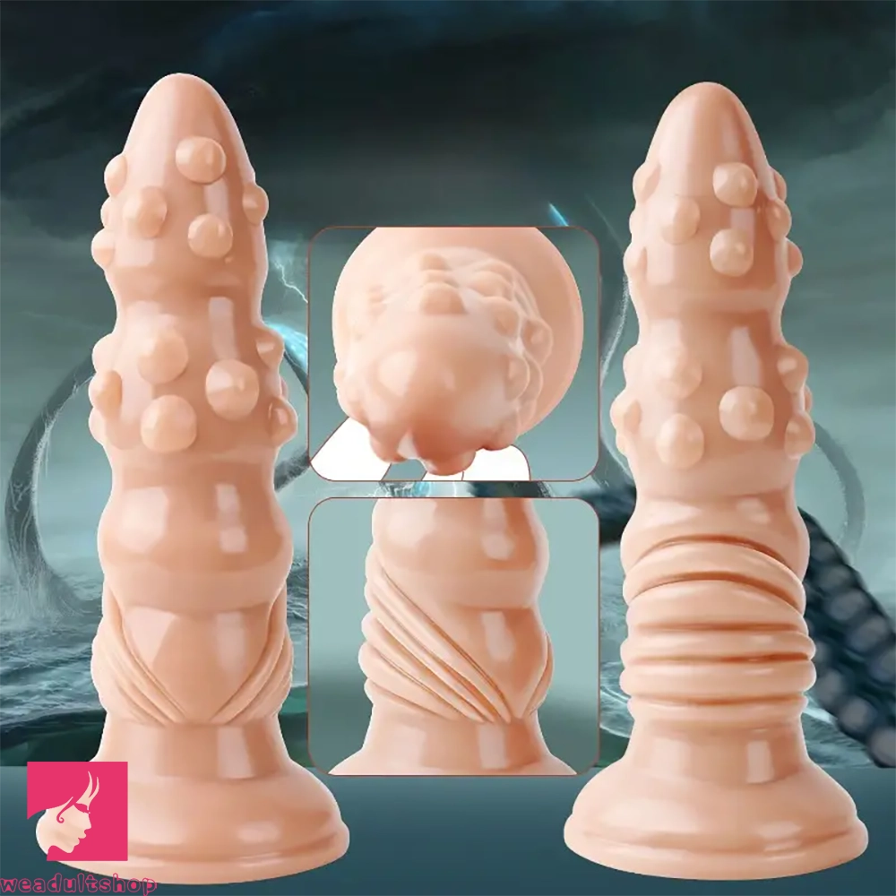 Resin-cast dildo-7.87in Fantasy Spiked PVC Dildo For Lifelike BDSM Intimate Sex Play