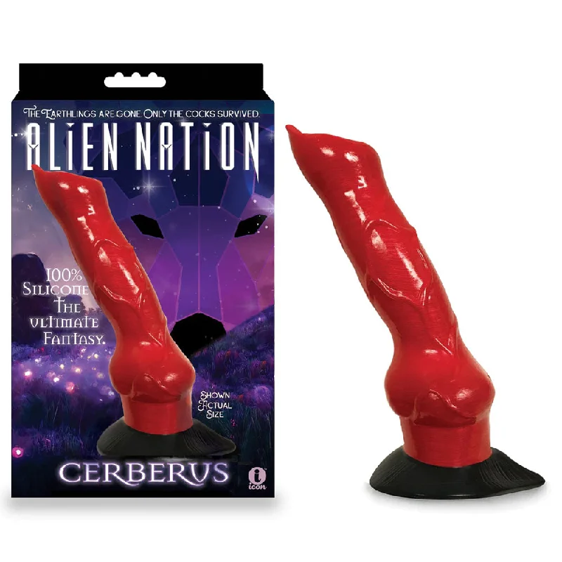 Rechargeable Pulse Solo Masturbator-Alien Nation Dildo - Cerberus