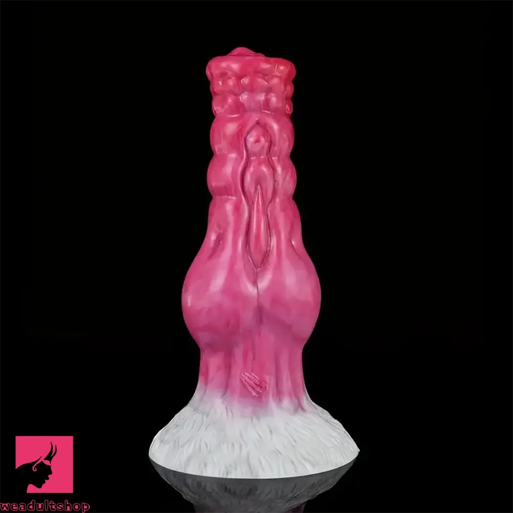 Boysenberry-hybrid dildo-7.28in Dog Knot Silicone Soft Dildo For Women Men Couples G Spot