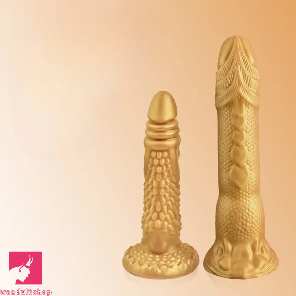 Acai-powered dildo-7.48in 9.84in Dragon-Shaped Large Golden Dildo SM Pleasure Sex