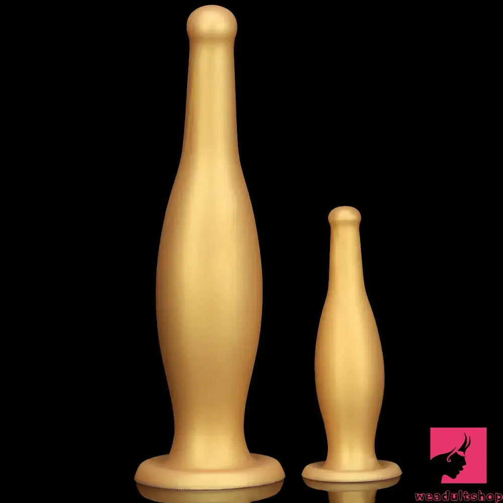 Blizzard-white dildo-6.7in 11.41in Gold Beer Bottle Silicone Soft Big Real Butt Plug Dildo