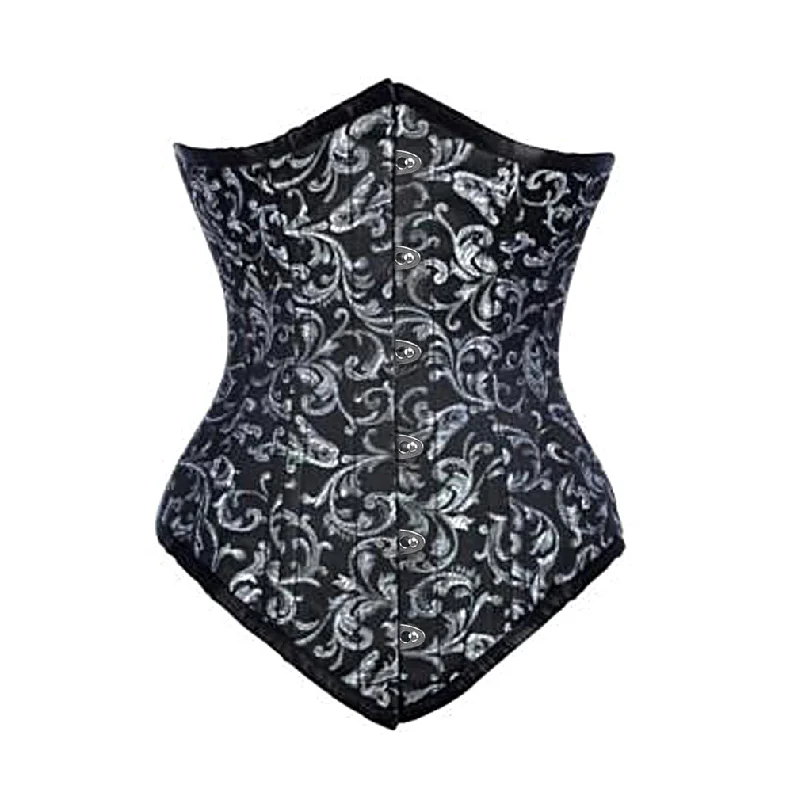 corset with embroidered weaves-Ronen Longline Waist Training Corset