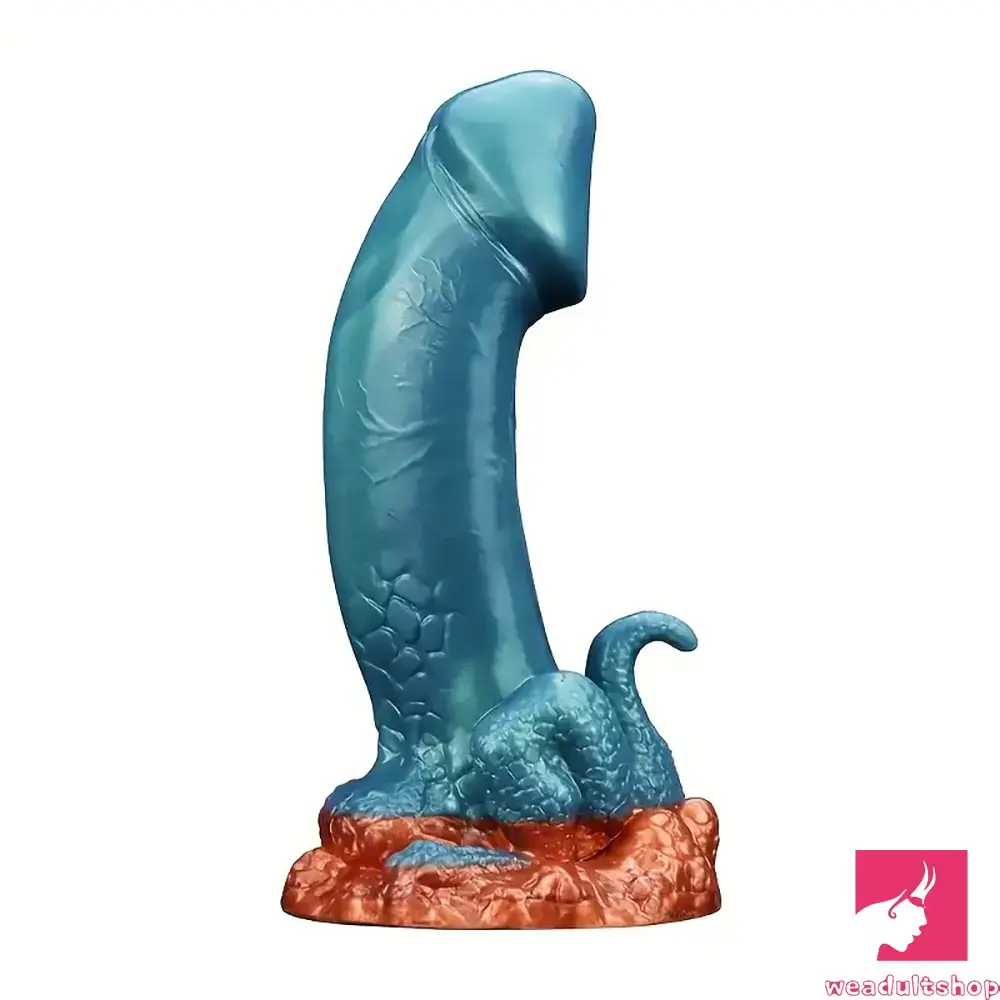 Oak-solid dildo-7.13in Dinosaur Monster Silicone Soft Dildo For Prostate Vaginal Orgasm