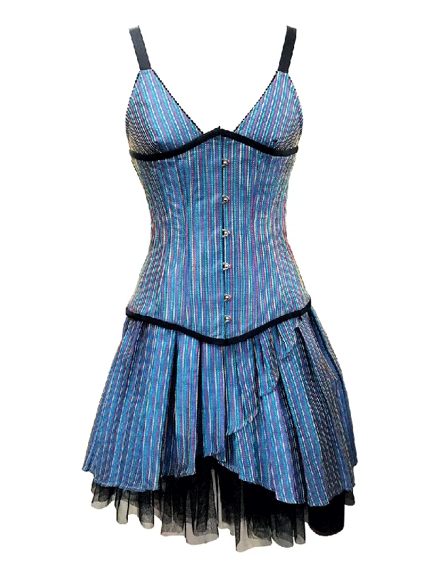 corset for vintage ties-Phelwko Taffeta Longline Underbust Corset