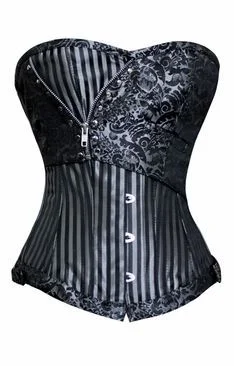 corset with floral bows-Sherel Overbust Corset