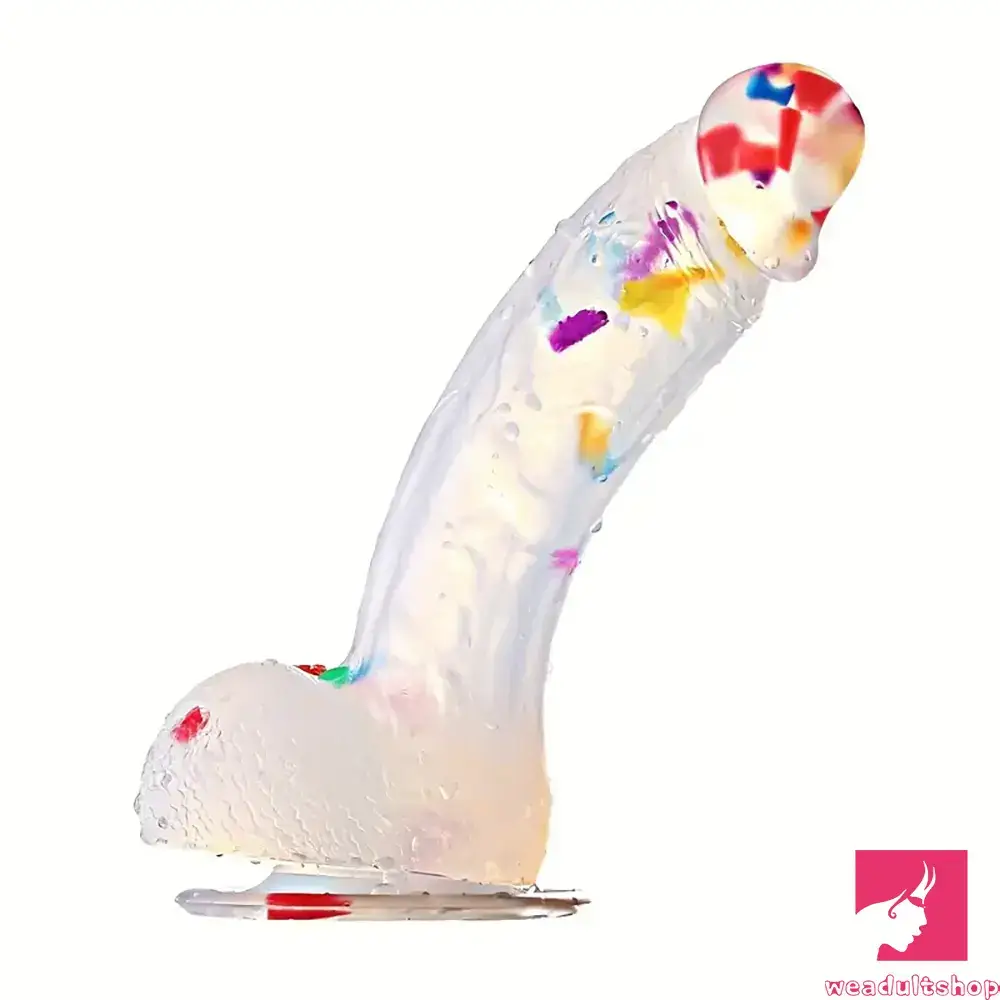 Blackberry-deep dildo-7.8in Realistic Confetti Silicone Soft Dildo For Anus Vaginal Orgasm