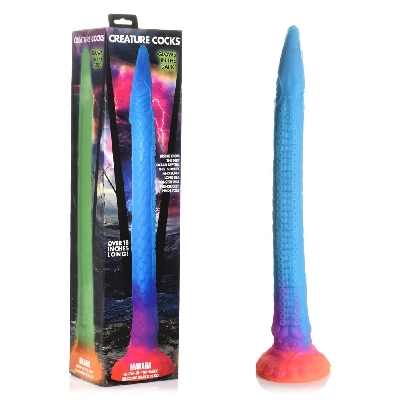 Heavy-Pulse Solo Masturbator-Creature Cocks Larva Silicone Alien Dildo 18"