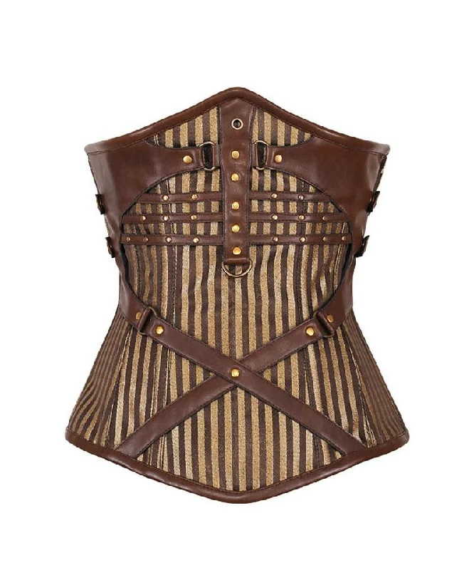 corset for pageant loops-Clint Steampunk Gold Underbust Corset