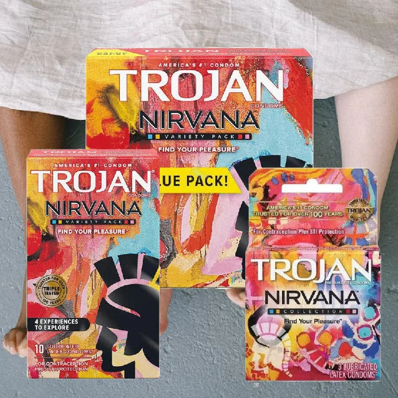 discreet vibrating love egg for private pleasure-Trojan Nirvana Collection Condom Variety Pack