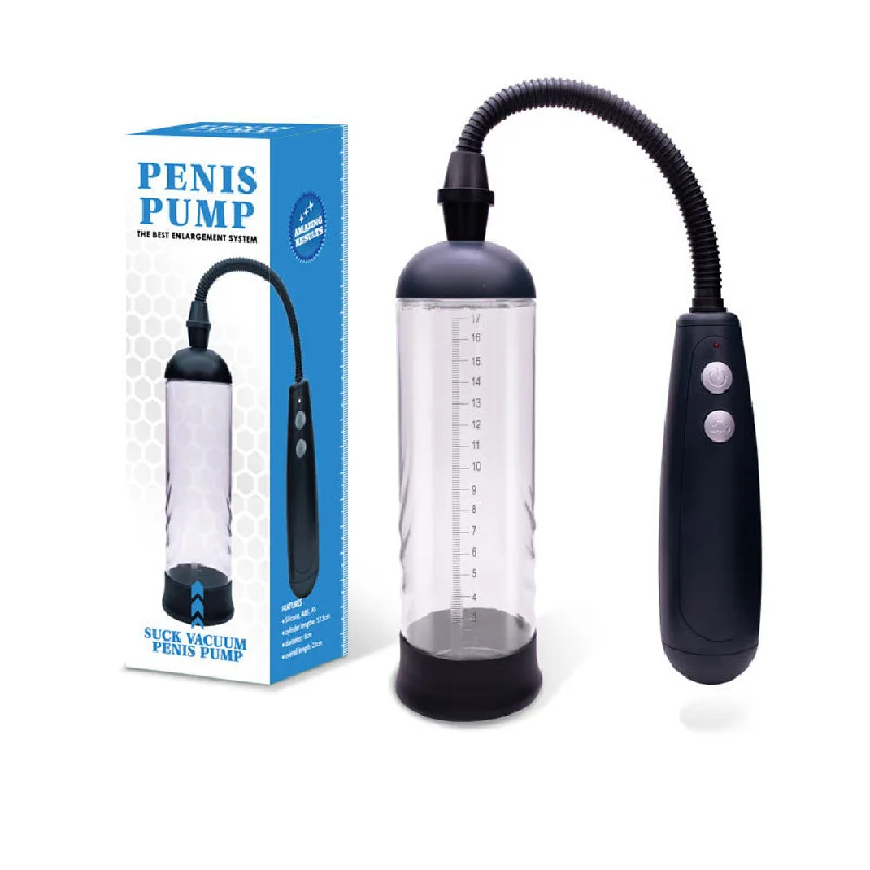 Battery-powered Penis Pump With Scale, Detachable And Washable Plastic Cylinder Negative Pressure Vacuum Pump Sex Toy, Penis Exerciser, Penis Endurance Exerciser Stretcher