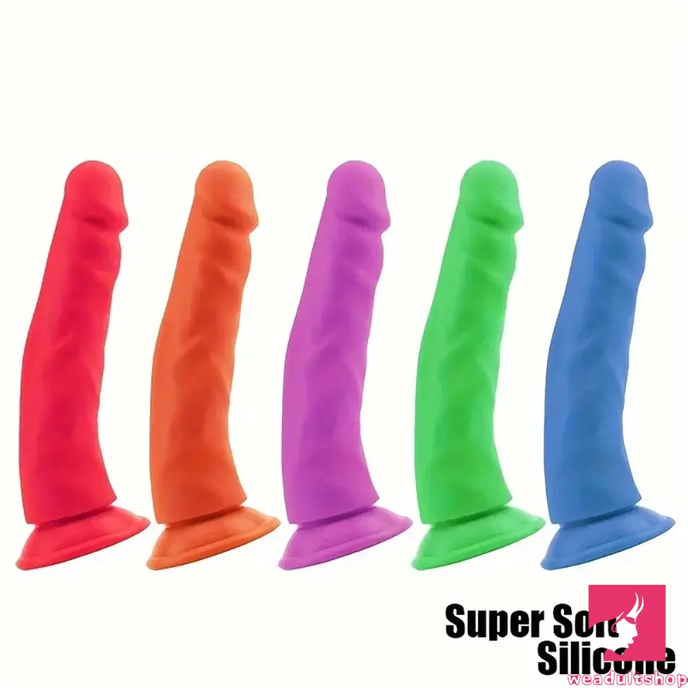 Petal-soft dildo-8.27in Soft Big Real Looking Silicone G Spot Dildo For Sex Toy Lovers