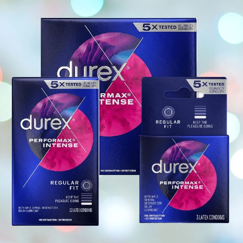 vibrating dildo for couples with shared controls-Durex Performax Intense Condoms