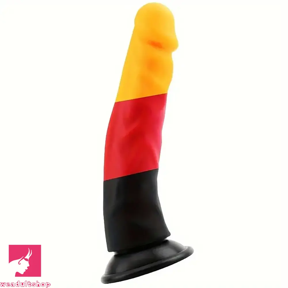 Tide-pool dildo-8.27in Silicone Rainbow Soft Realistic Big Pleasure Sex Play Dildo