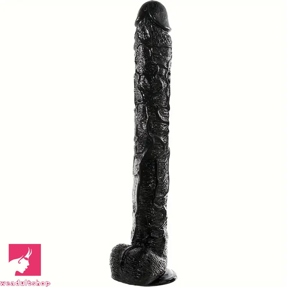 Citrus-zest dildo-17in Prostate Gland Massage PVC Huge Black Long Dildo For Adults