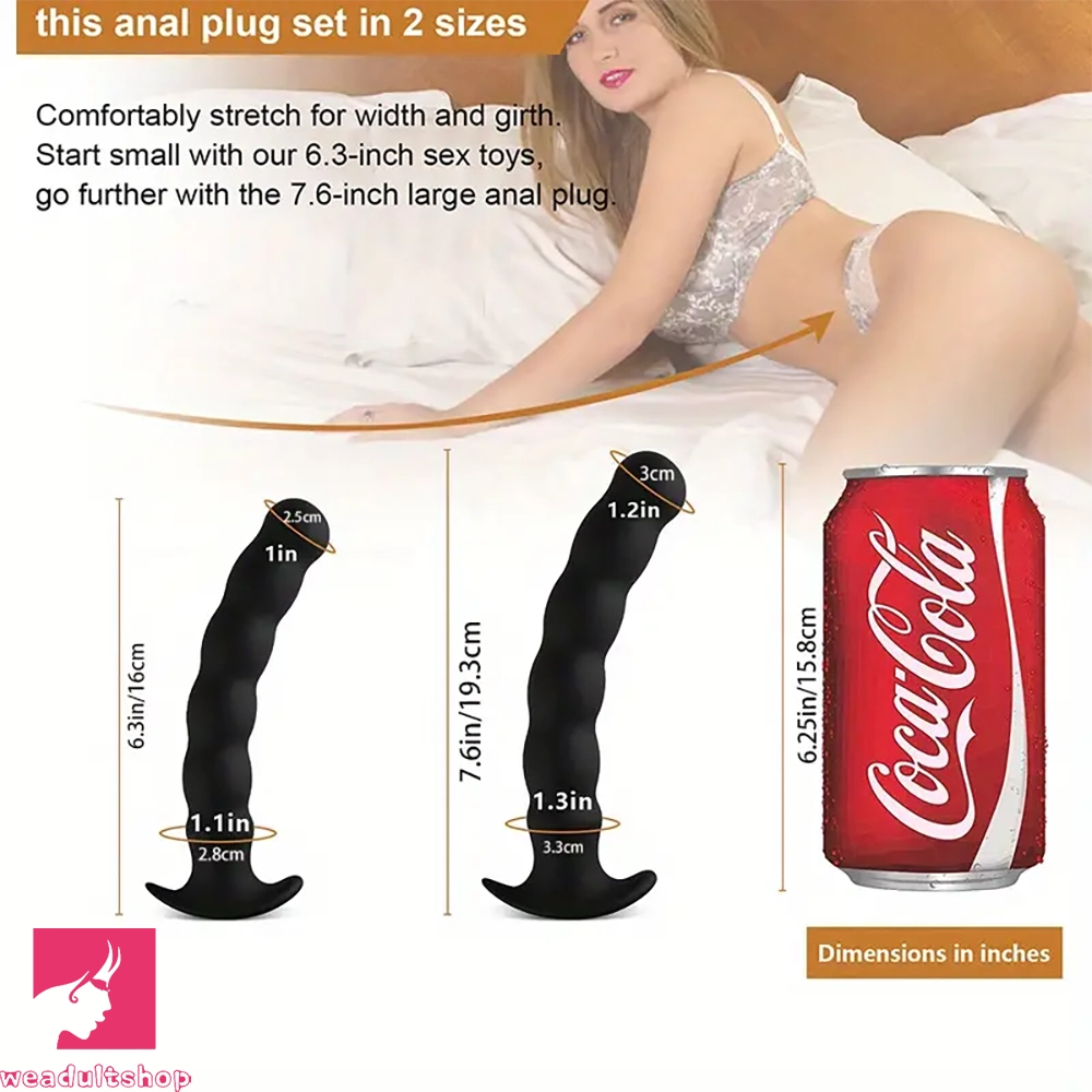 Pendant-hung dildo-6.3in 7.6in Skin Feeling Realistic Soft Silicone Female Butt Plug Dildo