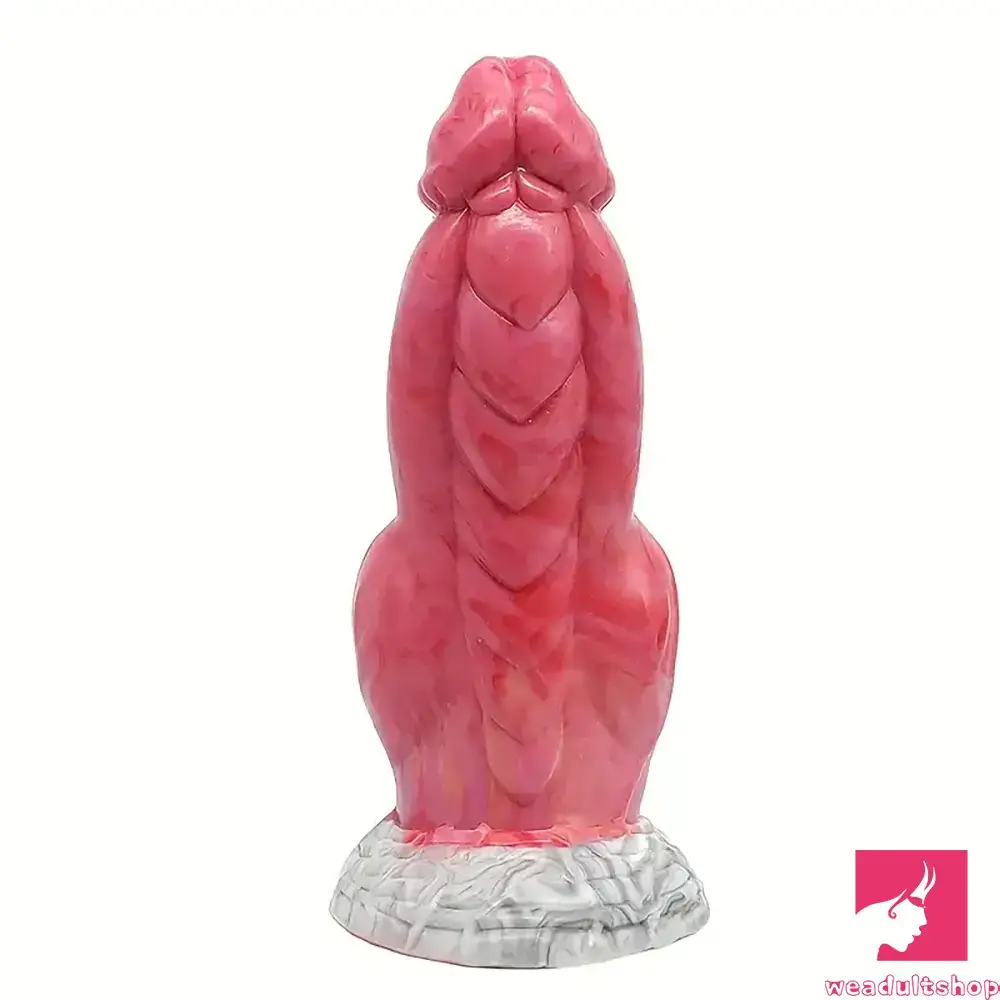 Peridot-dotted dildo-7.67in Fantasy Monster Silicone Soft Dildo For Vagina With Big Knot