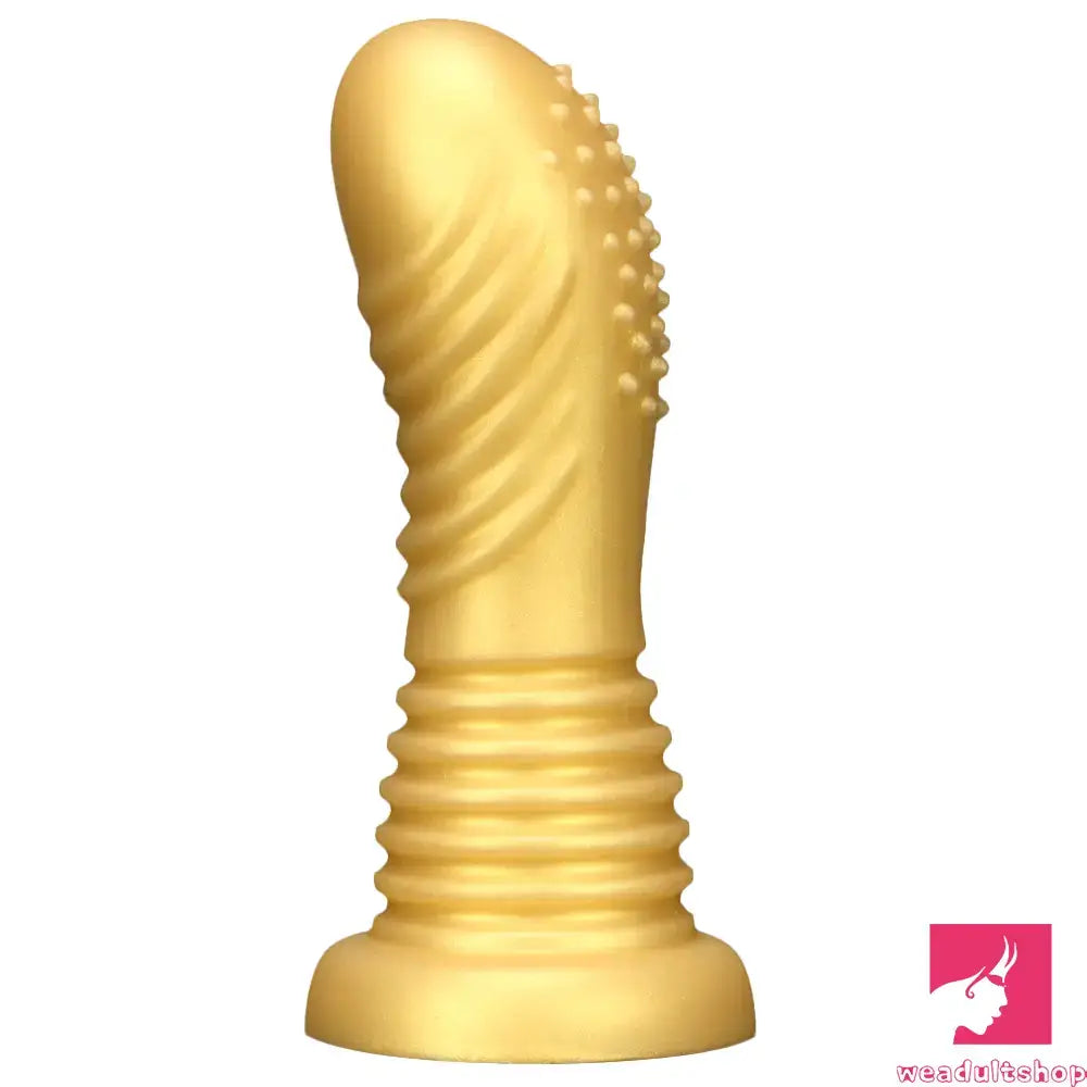 Palm-leaf dildo-7.08in Top Quality Soft Liquid Silicone Thick Spiked Butt Plug Dildo