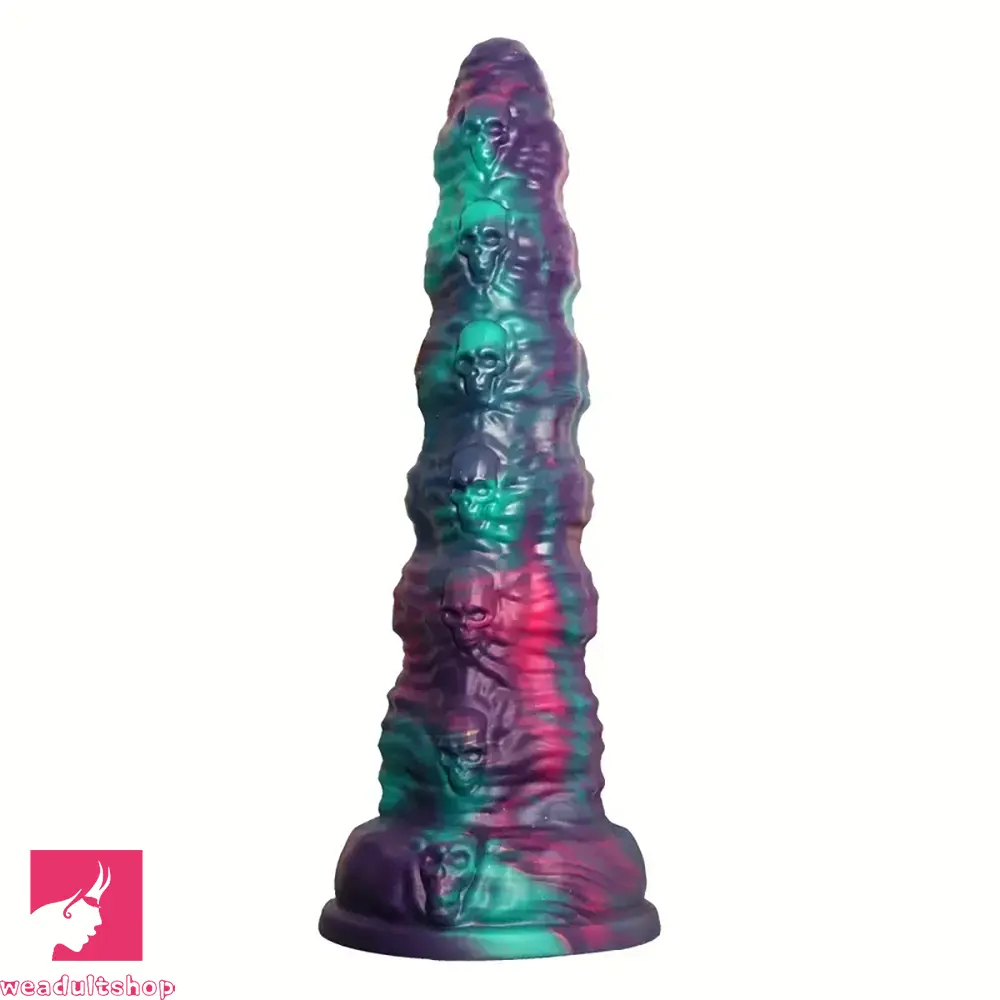 Velvet-touch dildo-15.74in Giant Skull Silicone Soft Big Long Dildo Perfect Halloween Erotic