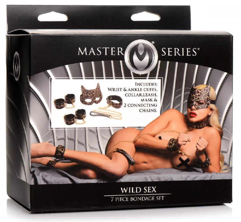 Wild Sex 7 Piece Bondage Set - Brown