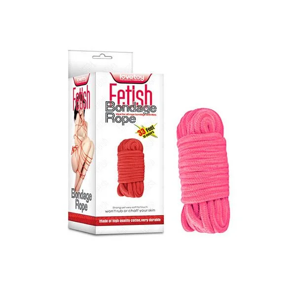 LOVETOY FETISH BONDAGE ROPE PINK 10M