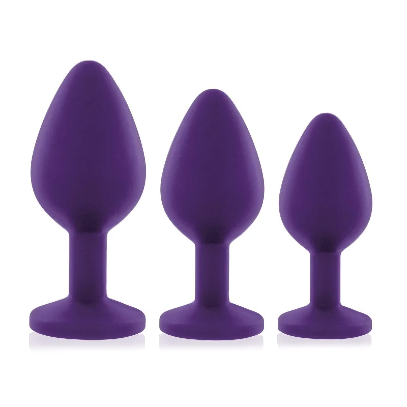 Rechargeable Grip Pulse Masturbator-Rianne S Booty Plug Set 3-Pack - Purple