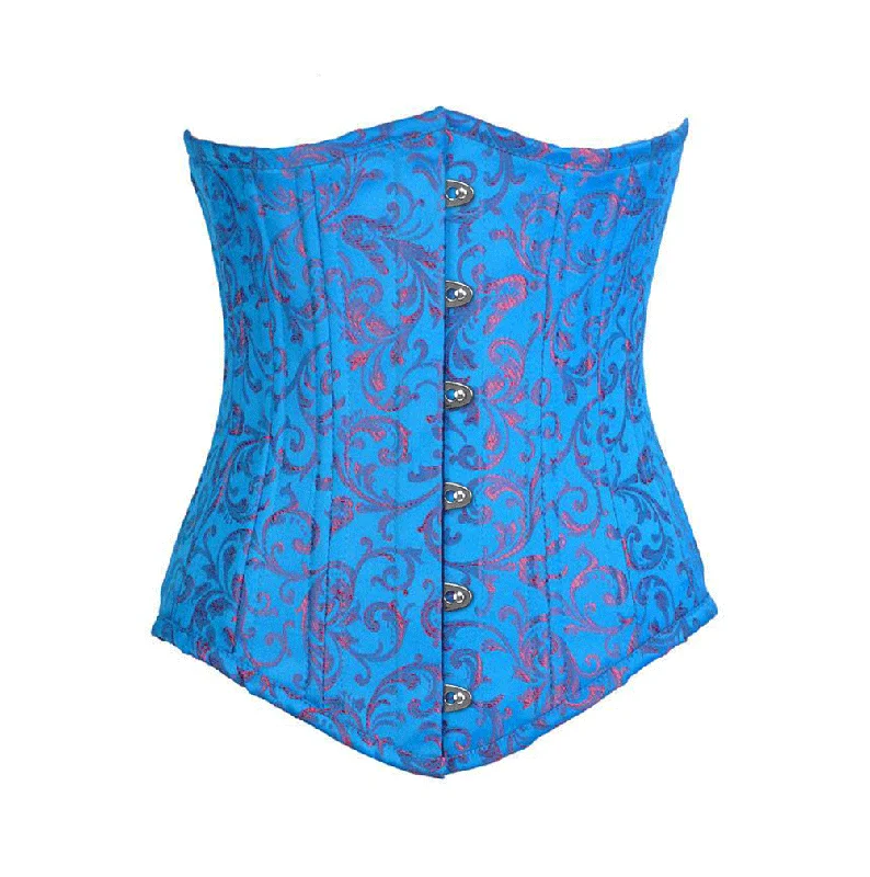 corset with metallic weaves-Rocio Longline Waist Training Corset