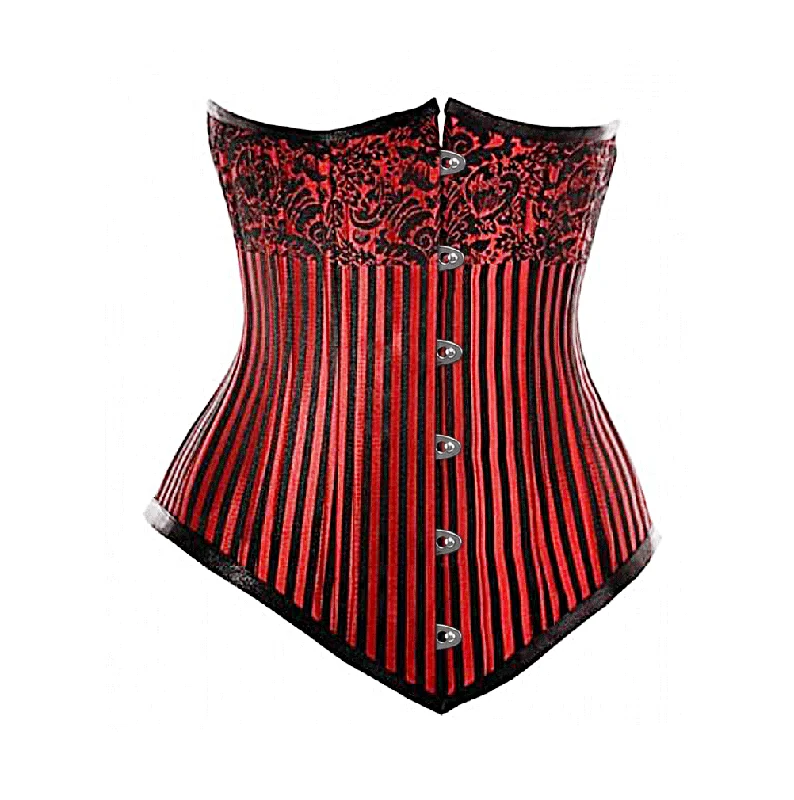 corset with sheer braids-Aikee Longline Waist Training Corset