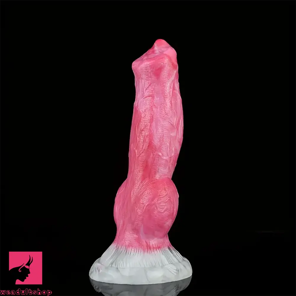 Jellyfish-soft dildo-7.68in Soft Silicone Dog Knot Realistic Animal Dildo For Men Women