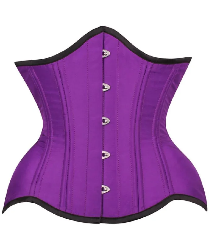 corset for dance knots-Kerin Waist Training Purple Curvy Corset