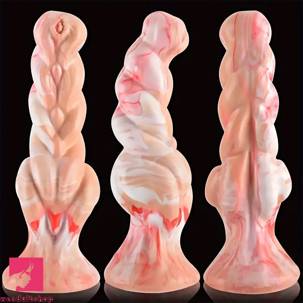 Fern-inspired dildo-7.3in Soft Silicone Fantasy Fire Feeling Monster Dildo For Female Orgasm