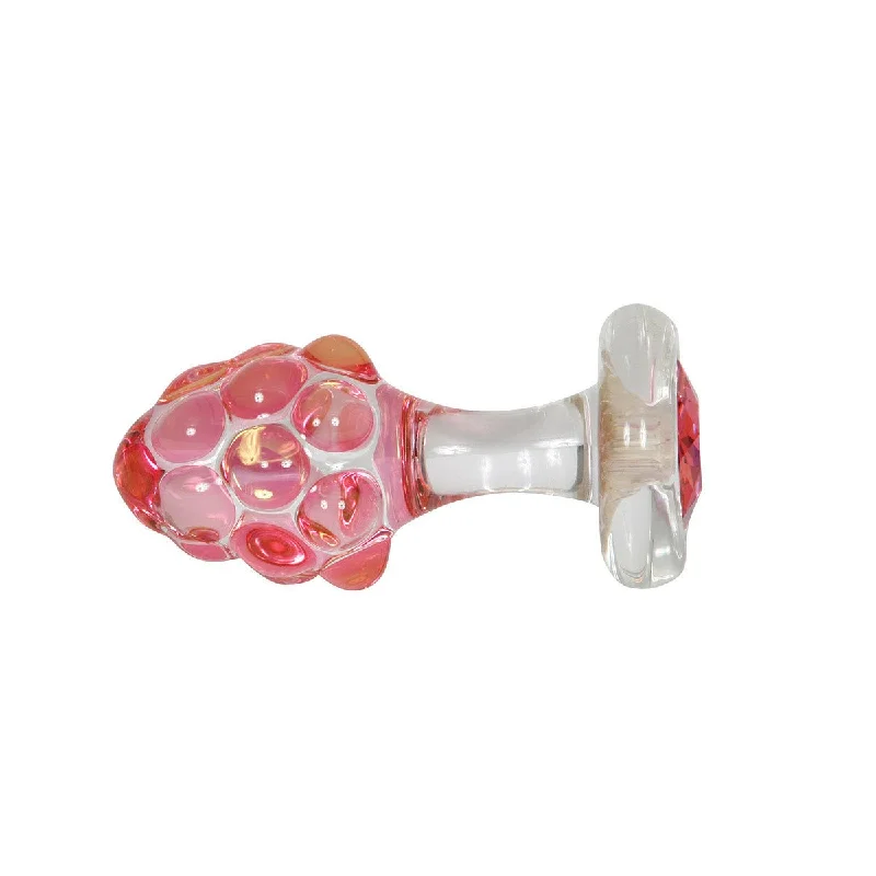 Adjustable Solo Masturbator Pack-Crystal Delights Pineapple Delight Plug w/ Pink Crystal