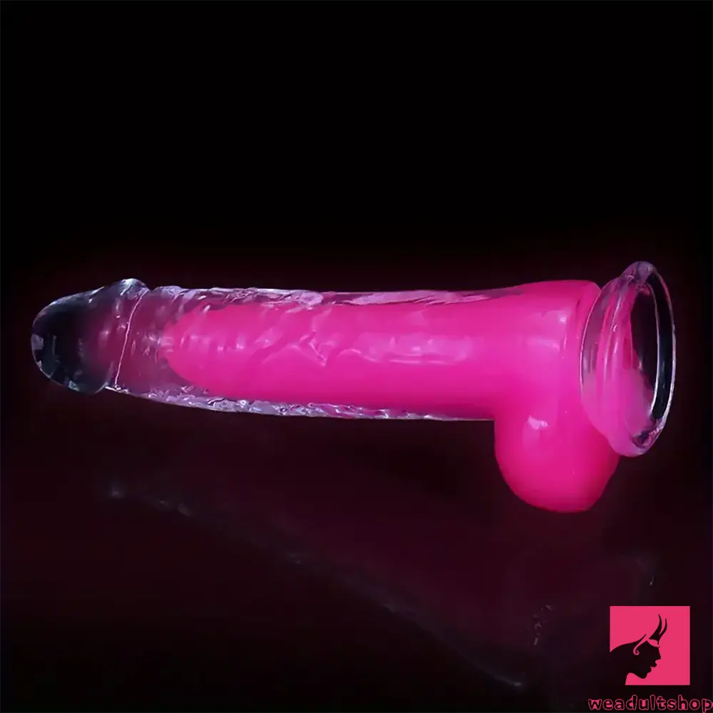 Mackerel-fast dildo-6.5in 7.3in 8.26in 9.44in Luminous Crystal TPE Flexible Double-Layer Dildo